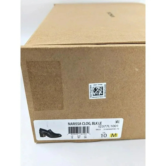 Vince Narissa Women's Black Leather Heeled Loafers Clogs Size 10 (MSRP $375) - Picture 11 of 11